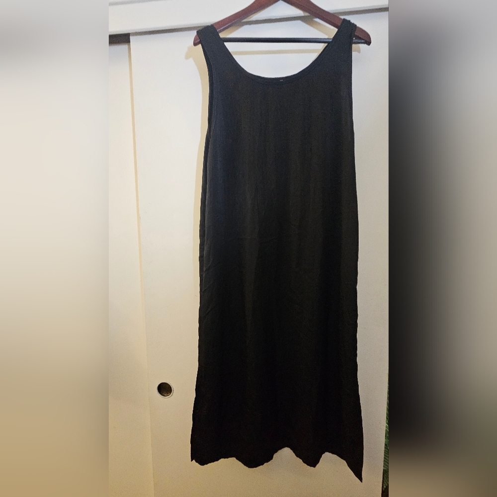 Carole Little long black minimal vintage women dress Size 8